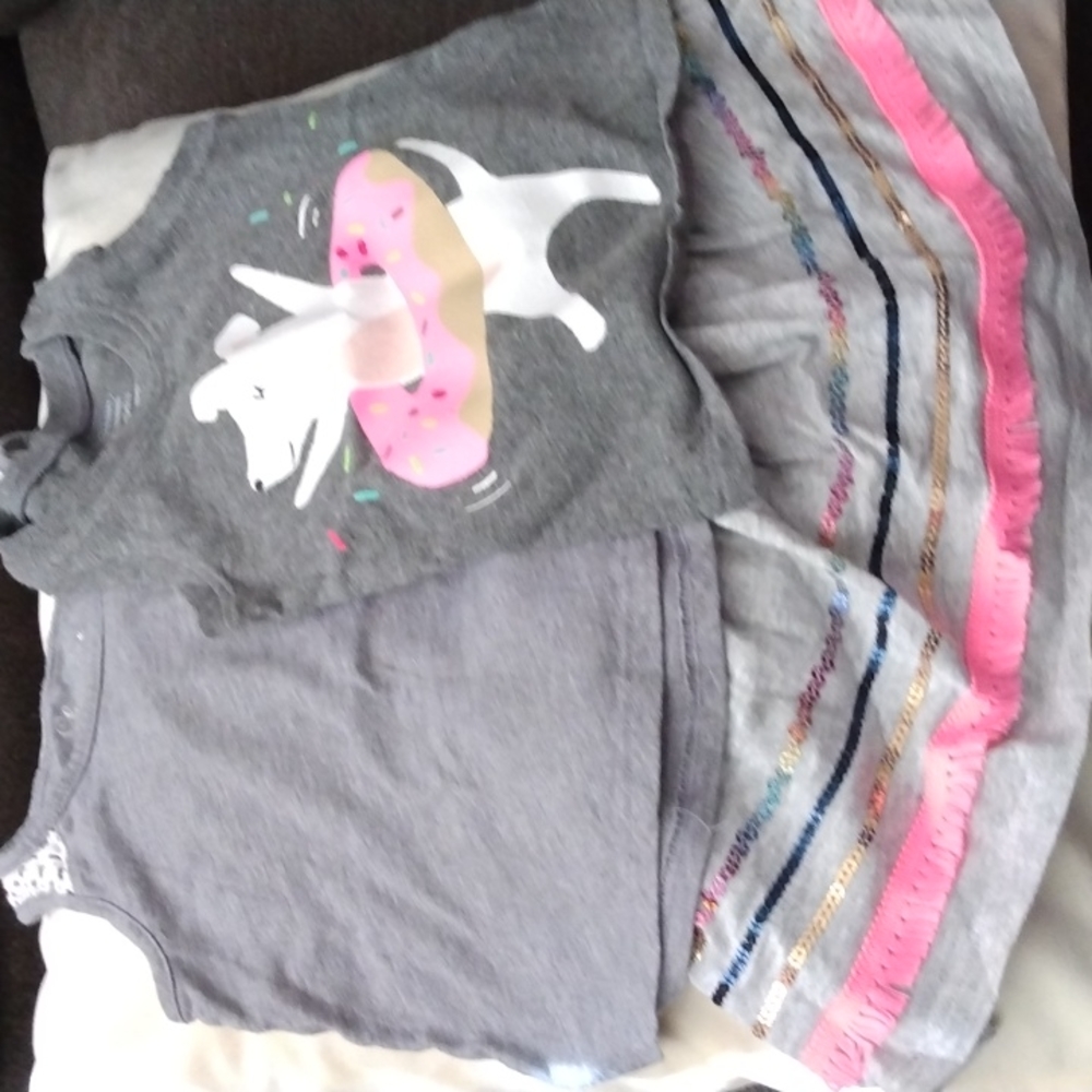 3/$15 Carter's Old Navy, Cherokee  bundle of 12-18 month girls skirt and tees